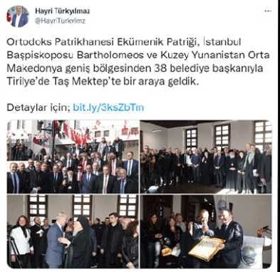 HAYRİ TÜRKYILMAZ EKÜMENİK PAYLAŞIMI