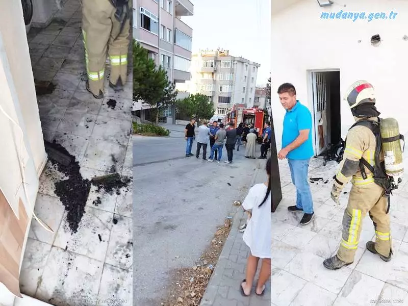 Mudanya Şükrü Çavuş Mahallesi Su Deposu Caddesi Güzel Sanatlar Fakültesi Mevkii Karadeniz Apartmanı A Blok No:23'ün  teras katında 22 Eylül 2023 günü saat 17:50'de yangın çıktı.
