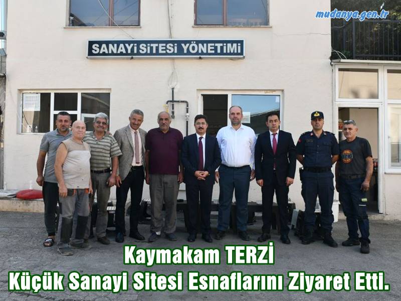 Esnafların Ahilik haftasını kutlayan Kaymakam TERZİ Sanayi Sitesi esnaflarıyla sohbet ederek sorunlarını dinledi. Küçük Sanayi Sitesi esnafları yeni bir sanayi sitesine ihtiyaç duyduklarını mümkün olan en kısa sürede Mudanyamıza yeni bir Küçük Sanayi Sitesi yapılmasını istediler.
