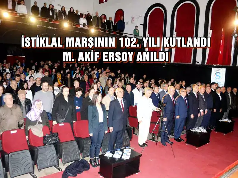 İstiklal Marşının kabulünün 102. yılı ve yazarı M. Akif Ersoy’u anma programı Mudanya Mudanya Sami Evkuran Anadolu Lisesi öğrencileri tarafından Uğur Mumcu Kültür Merkezinde gerçekleştirildi.