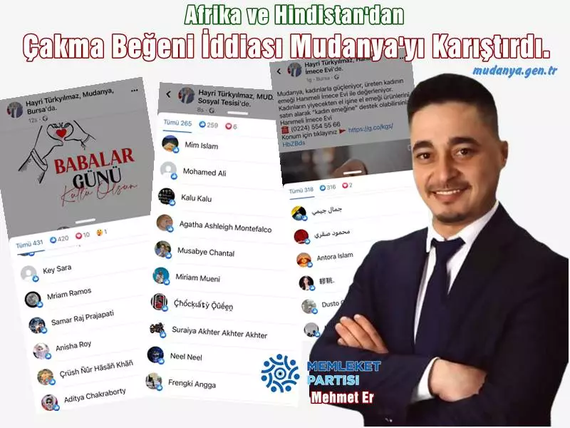 Afrika ve Hindistan'dan Çakma Beğeni İddiası Mudanya'yı Karıştırdı.