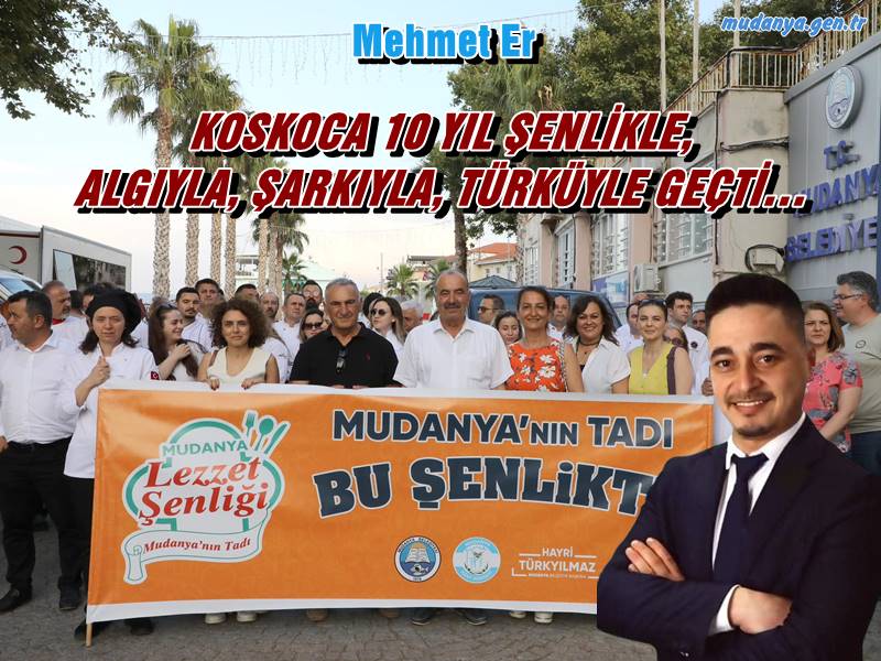 Mehmet  Er "Koskoca 10 yıl şenlikle, algıyla, şarkıyla, türküyle geçti…" diyerek belediyenin aile şirketine çevrildiğini savundu. Mehmet Er'in " Mart 2024 Yerel Seçimleri’nde tüm Mudanyalı hemşehrilerimle birlikte Mudanya’mızı bu totaliter zihniyetten adayları kim olursa olsun kurtaracağız! Mart’ın sonu, Mudanya’mız için bu “aile şirketi” zihniyetinden kurtulduğumuz gerçek bahar olacaktır!" satırları dikkat çekti.
