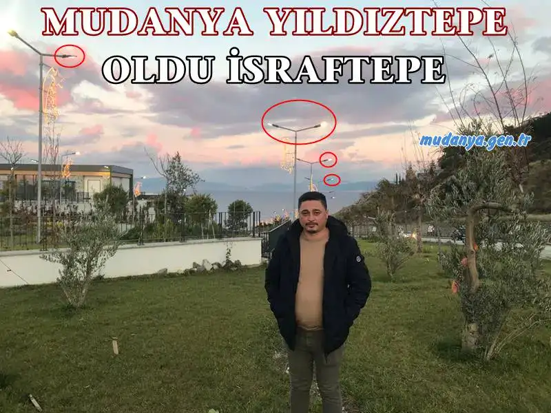 Memleket Partisi Mudanya Belediye Meclisi Üyesi Mehmet ER CHP'li Mudanya Belediye Başkanı Hayri TÜRKYILMAZ'ın vizyon projesi olarak lanse ettiği asrın projesi Yıldıztepe Sosyal Yaşam Merkezi birinci etabının çökmeler nedeniyle kiraya verilemediğini üstelik hava kararmadan yanan çevre aydınlatma lambalarının vatandaşın sırtına mali yük olarak bindirilmeye devam edildiğini söyledi.