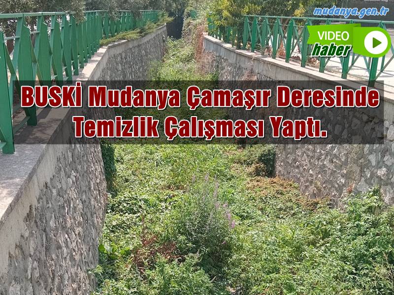 Mudanya Halitpaşa Mahallesinde sel sularının dere yatağından taşması sonucu yaşanan çevre felaketinin bir daha yaşanmaması için BUSKİ tarafından dere içinde temizlik ve ıslah çalışmaları başlatıldı.