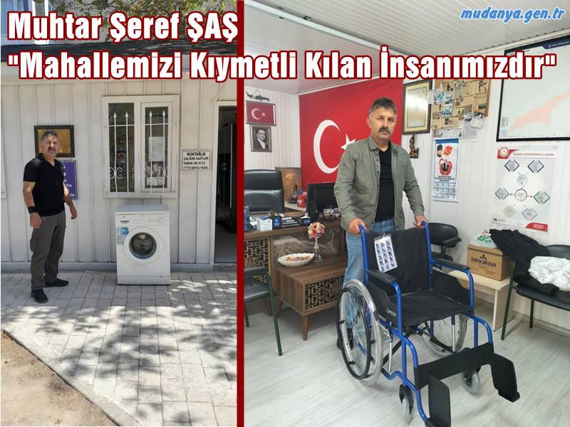 Mudanya Şükrü Çavuş Mahalle Muhtarı Şeref ŞAŞ "2019 yılında başlattığımız İYİLİK HAREKETİ'ne sadece Mudanyalı değil Bursalı hayırseverlerimizde destek oluyor. Hep birlikte engellerin kaldırılmasına, sıkıntıların hafifletilmesine yardımcı oluyoruz. Hizmet şevkimiz artıyor, hizmetlerimiz çoğalırken huzur veriyor" dedi.
