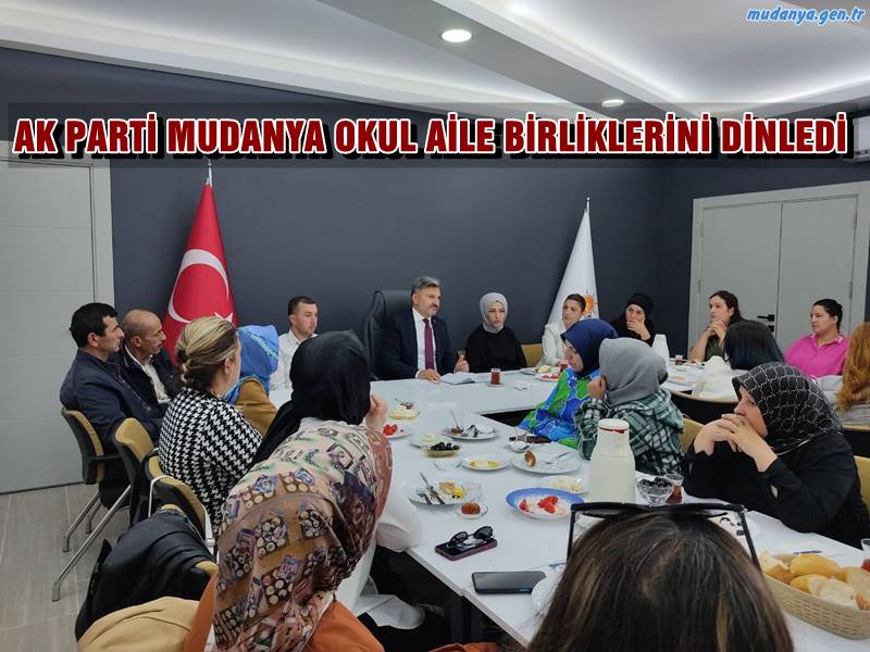 AK Parti Mudanya İlçe Başkanı Orhan Samast, Mudanya’daki okul aile birliklerini kahvaltılı toplantıda ağırladı. İlçe Kadın Kolları Başkanı Çilem Palancı ve yöneticilerinin de bulunduğu toplantıda okulların ihtiyaçları ve velilerin talepleri dinlendi.