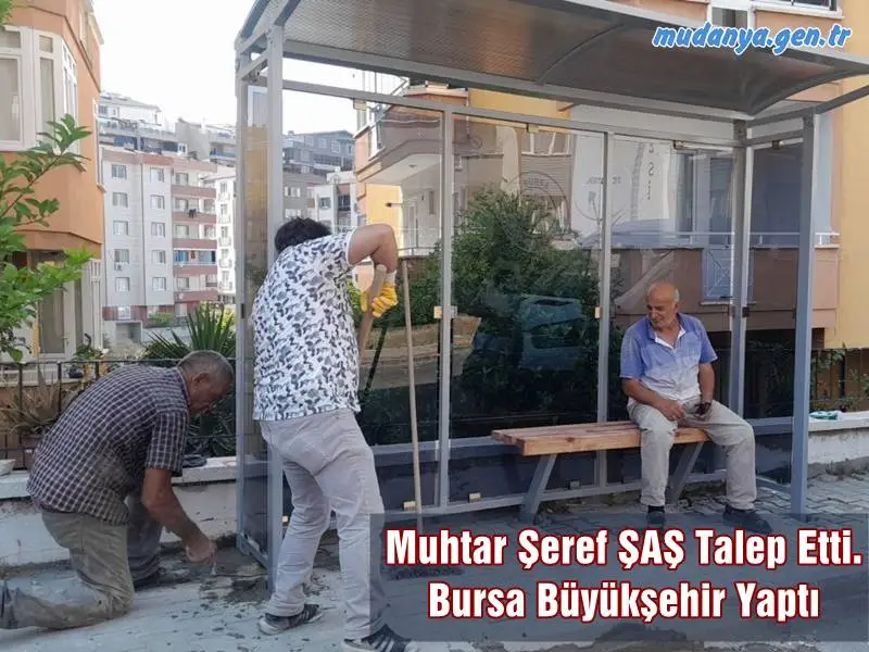 Çalışmalarıyla dikkat çeken Mudanya Şükrü Çavuş Mahalle Muhtarı Şeref ŞAŞ yaptığı girişimler sonucu SU DEPOSU caddesine kapalı otobüs durakları yapılmasına vesile oldu. Muhtar ŞAŞ Şükrü Çavuş Mahallesine bir SAĞLIK OCAĞI kazandırmak için mücadele verdiğini açıkladı.