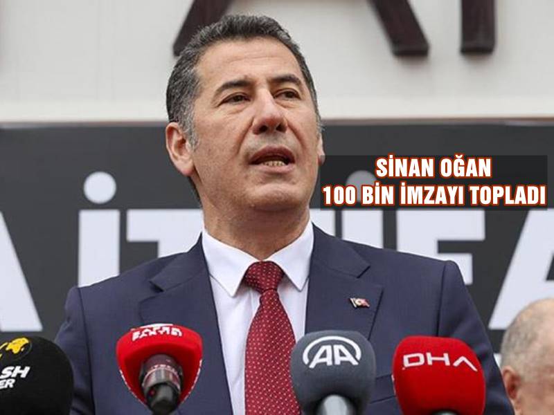 5. günde 100 bin imzayı aşan ATA İttifakı'nın Cumhurbaşkanı adayı Sinan Oğan, 4. Cumhurbaşkanı adayı oldu. Oğan ilk açıklamasında, "Bütün zorluklara rağmen 120.000 imza hedefine ulaşacağız inşallah. Bu adaletsiz düzende sakın ola 100.000'e ulaştık, artık imza atmamıza gerek yok demeyin zira bu zaferimizi elimizden almak için her şeyi yapacaklar." dedi.
