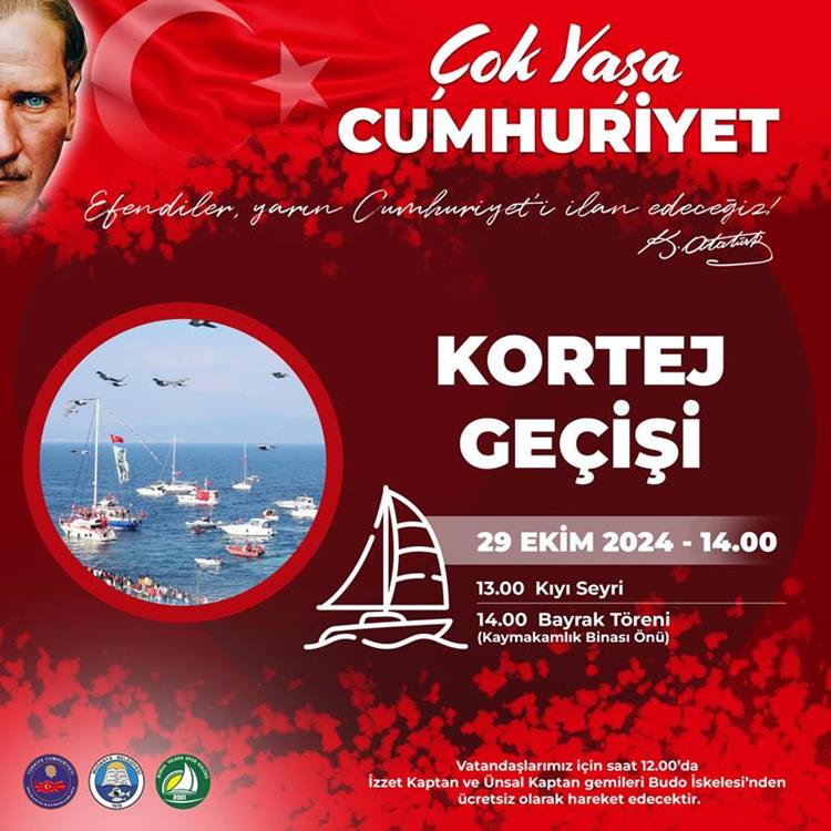 Mudanya Belediyesi, 29 Ekim Cumhuriyet Bayramı’nı “Çok Yaşa Cumhuriyet” temasıyla kutluyor. Mudanya Belediye Başkanı Deniz Dalgıç, Cumhuriyet’in 101. Yaşında gerçekleşecek etkinliklere tüm Mudanyalıları davet etti.