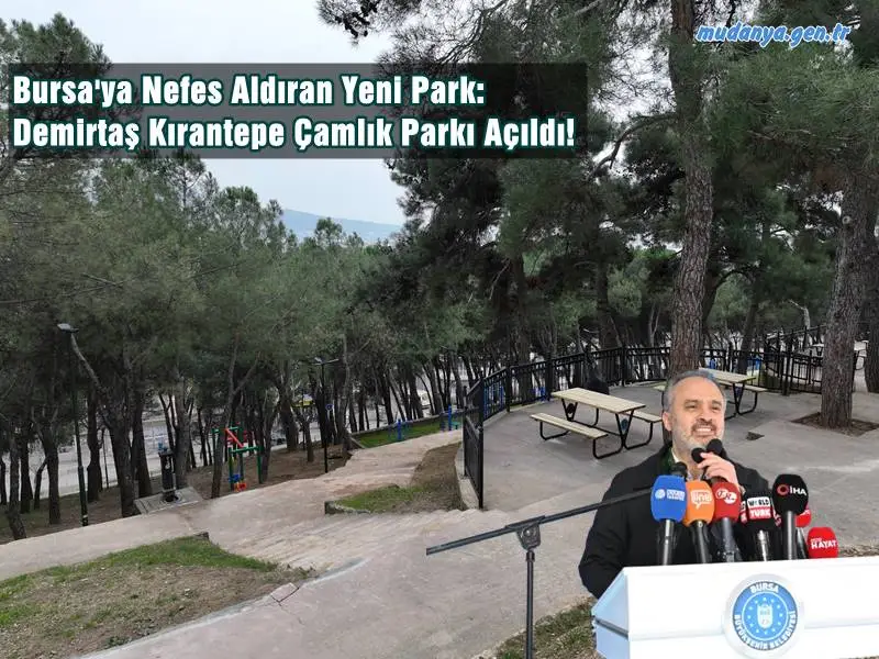 Bursa Büyükşehir Belediyesi, Bursa'yı yeniden yeşil kimliğine kavuşturma hedefiyle çalışmalarına aralıksız devam ediyor. Son olarak, 55 dönümlük Demirtaş Kırantepe Çamlık Parkı'nı sil baştan yenileyerek Bursalıların hizmetine sundu.