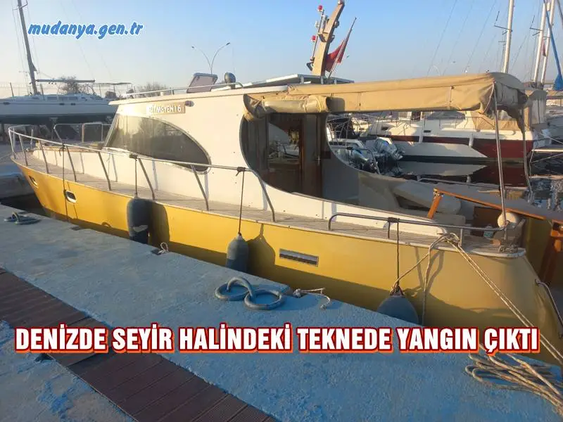 Mudanya Güzelyalı Yat Limanında Bitmeyen16 adlı yatta elektrik kontağından çıktığı tahmin edilen teknede çıkan yangın büyümeden söndürüldü.