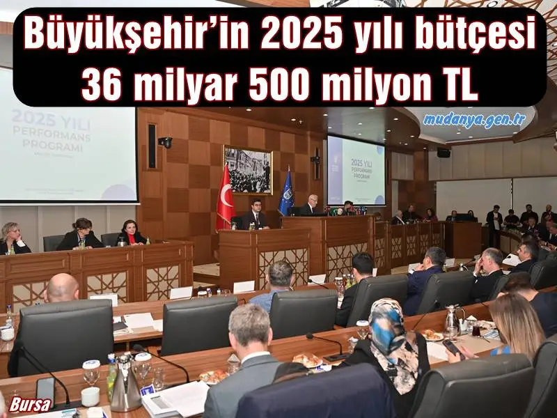 Bursa Büyükşehir’in 2025 yılı bütçesi 36 milyar 500 milyon TL