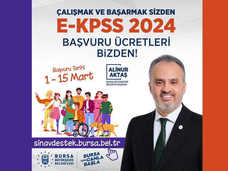 EKPSS başvuru ücretleri de Bursa Büyükşehir’den