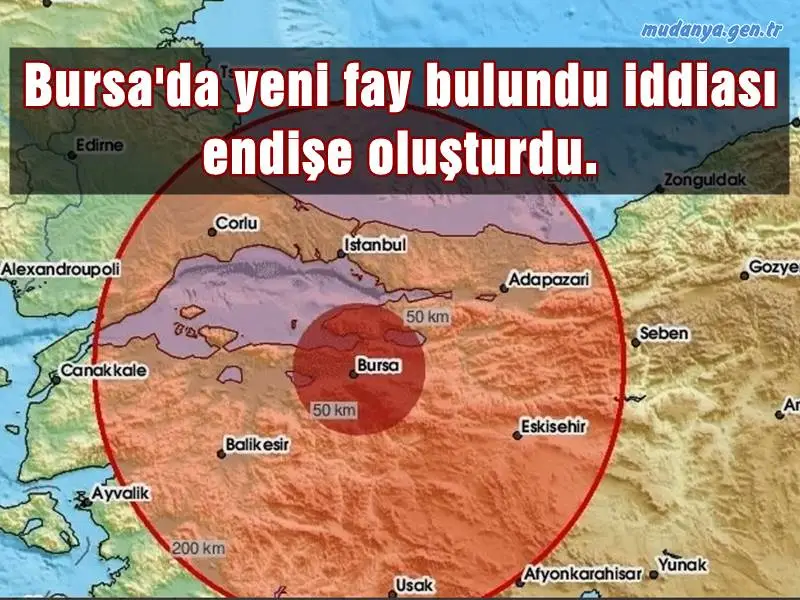 Bursa'da mevcut olan fayın yanı sıra aktif bir fay daha olduğu ileri sürüldü. Kayapa-Yenişehir fayı olarak adlandırılan fayın, 7'den büyük deprem üretebileceğini iddia ediliyor.