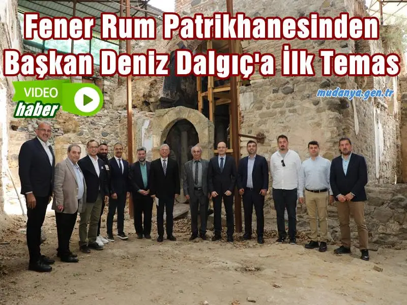 Mudanya Belediye Başkanı Deniz Dalgıç'a  İstanbul Fener Rum Patrikhanesi Bursa Metropoliti F. Joachim Billis'ten Kumyaka Kilise restorasyon konulu dikkat çeken ziyaret. 