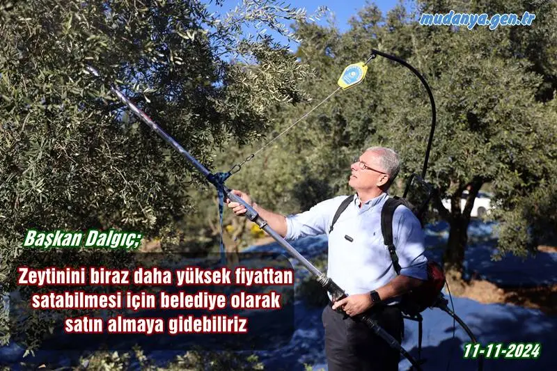 Zeytin hasadı yapan üreticileri tarlada ziyaret eden Mudanya Belediye Başkanı Deniz Dalgıç, her zaman çiftçinin yanında olacaklarını belirterek, “Üreticinin zeytinini tarlada bırakmayacağız” dedi.