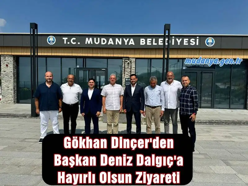 Mudanya’da 31 Mart 2024 yerel seçimlerinde 69 bin 589 geçerli oyun yüzde 36,3’ünü olarak 25 bin 291 oyla ikinci olan Cumhur İttifakı AK Parti adayı Gökhan Dinçer, Mudanya Belediye Başkanı seçilen Deniz Dalgıç'a hayırlı olsun ziyaretinde bulundu.