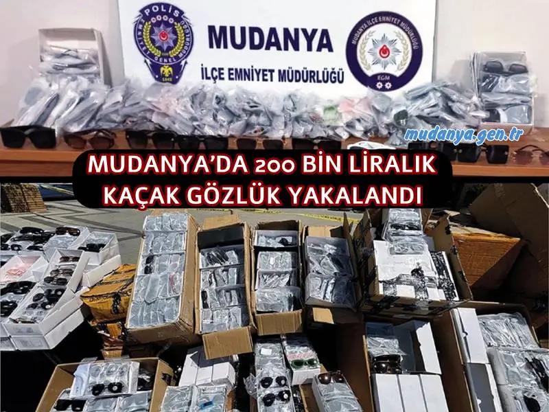 Mudanya Emniyet Müdürlüğü Asayiş Büro Amirliği ekipleri, kaçakçılık suçunun önlenmesi ve şüphelilerin yakalanmasına yönelik çalışmalar kapsamında 200 bin lira değerinde kaçak gözlük ele geçirdi.
