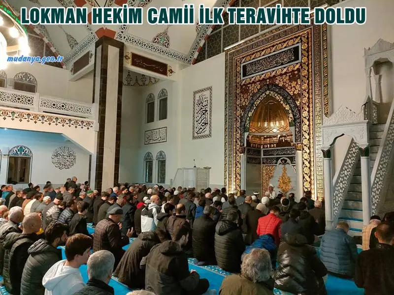 Yapımı tamamlanarak ibadete açılan Mudanya Halitpaşa Mahallesi Lokman Hekim Camiinde  ilk Teravih namazı kılındı. ilk kılınana Teravih namazında kadın ve erkek cemaat camiyi doldurması mahallelinin camisine sahip çıktığını gösteriyor.