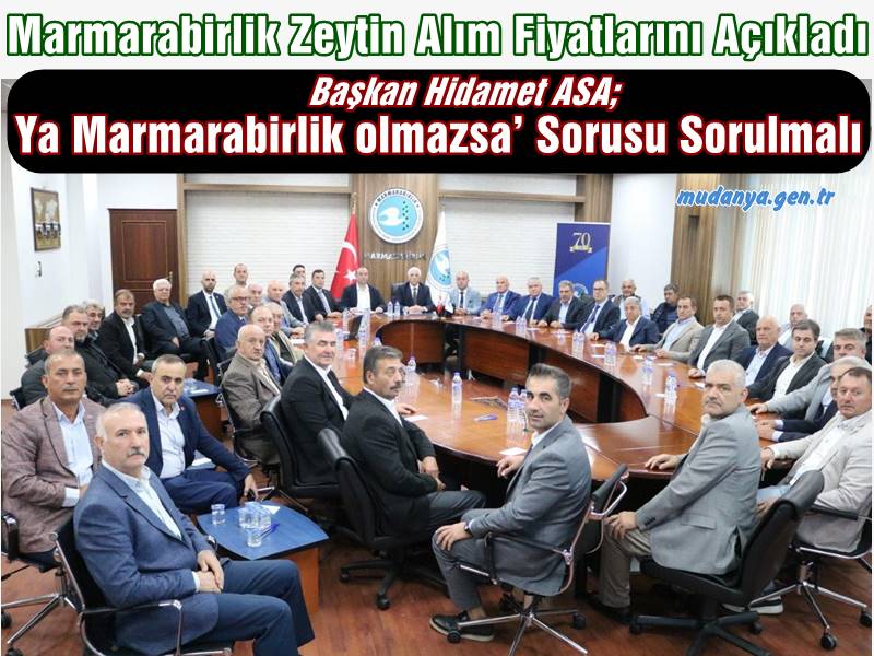Marmarabirlik 2024 / 2025 iş yılında 60 bin ton ürün alacağını vurgulayarak sofralık ve yağlık zeytin alım fiyatlarını açıkladı.
