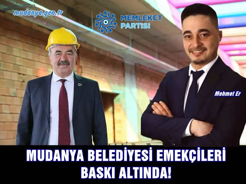 Memleket Parti'li Mudanya Belediye Meclisi Üyesi ve Adayı Mehmet ER Mudanya Belediye Başkanı Hayri TÜRKYILMAZ'ın yeniden CHP'den belediye başkan adayı olarak gösterilmemesinin hıncını belediye çalışanlarından çıkardığını iddia etti.