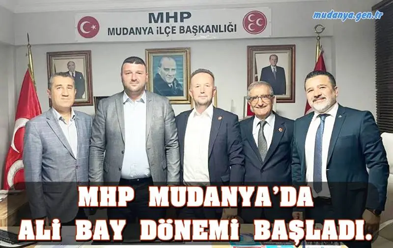 Mudanya eşrafından olan ve Ülkü Ocakları geleneği ile yetişen MHP Mudanya İlçe Başkanı Ali Bay, yönetim kurulu üyeleri ve komisyon başkanları ile birlikte Mudanya için daha iyi bir gelecek sloganıyla görevlerine başladıklarını belirterek, ilçe siyasetine hayırlı olmasını diledi.
