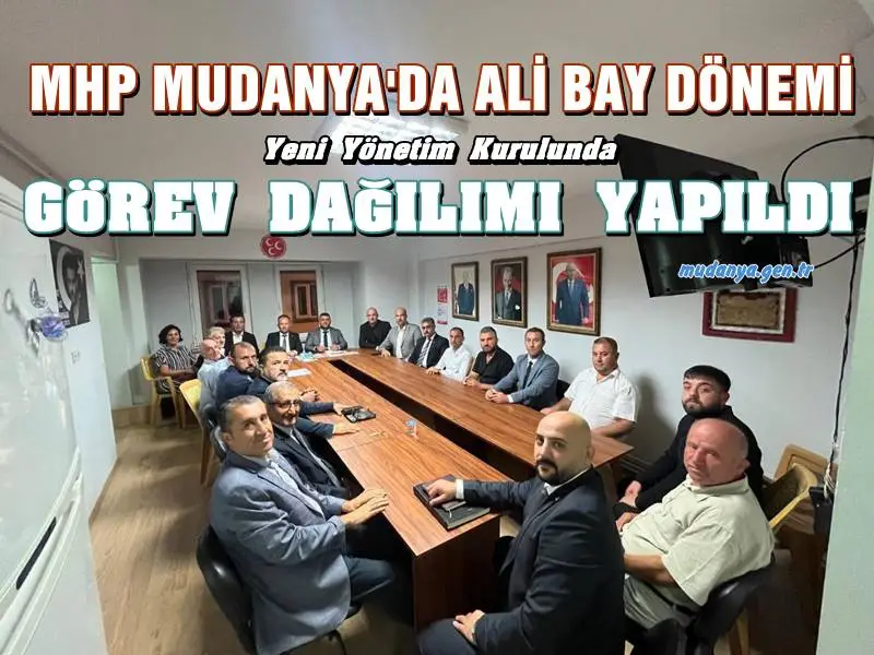 Mudanya’da bir ay önce görevden alınan Hasan Uysal yönetimindeki Milliyetçi Hareket Partisi (MHP) Mudanya İlçe Başkanlığı’na atanan Ali Bay yönetimini oluşturması sonrasında, ilk resmi toplantısını yaptı.
