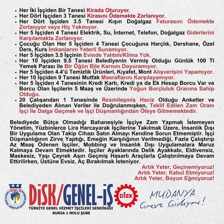mudanya belediyesi isci grev 02