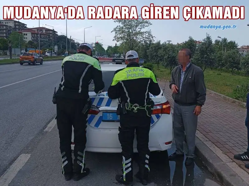 Mudanya'da Radar Hız Denetiminde 81 Bin Lira İdari Para Cezası Kesildi.