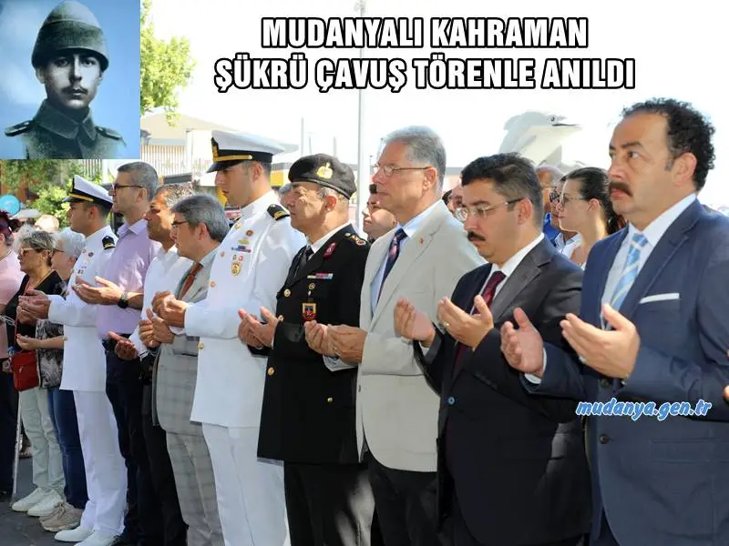 Mudanya’nın İngilizler tarafından işgali sırasında 25 Haziran 1920 tarihinde bağımsızlığa giden yolu açan Kahraman Şükrü Çavuş ve silah arkadaşları, şehit edilişlerinin 104. yılında İskele Meydanı Şehitlik Anıtı önünde düzenlenen törenle anıldı.