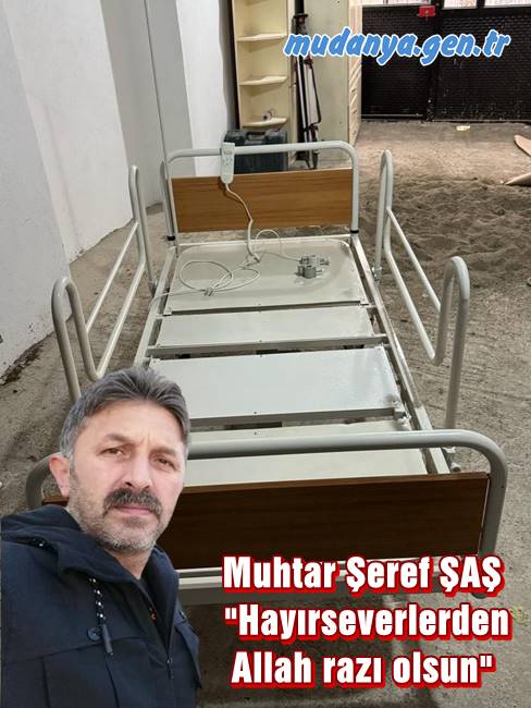 Bir hayırseverin bağışladığı hasta yatağını teslim alan Şükrüçavuş Mahalle Muhtarı Şeref ŞAŞ ihtiyaç sahibi hastaya ulaştırıldığını belirterek “Başlattığımız İyilik Hareketi’ne destek veren tüm hayırseverlerimizden Allah razı olsun” dedi.