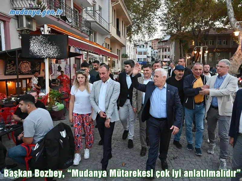 Bursa Büyükşehir Belediye Başkanı Mustafa Bozbey, Uluslararası Mudanya Mütarekesi ve Kültürel Miras Sempozyumu’na katkı sunan tüm katılımcılara teşekkür etti.