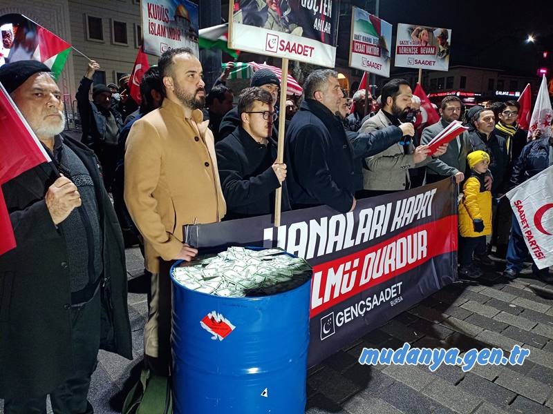 Saadet Partisi, AK Parti hükümetinin Filistin davası konusunda verdiği sözlerin yerine getirilmediğini ve İsrail ile yapılan petrol ticaretinin Filistin halkının yaşadığı zulme göz yummak anlamına geldiğini vurguladı