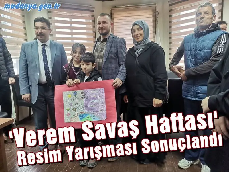Mudanya'da 'Verem Savaş Haftası' konulu resim yarışmasında kazananlara ödülleri takdim edildi.
