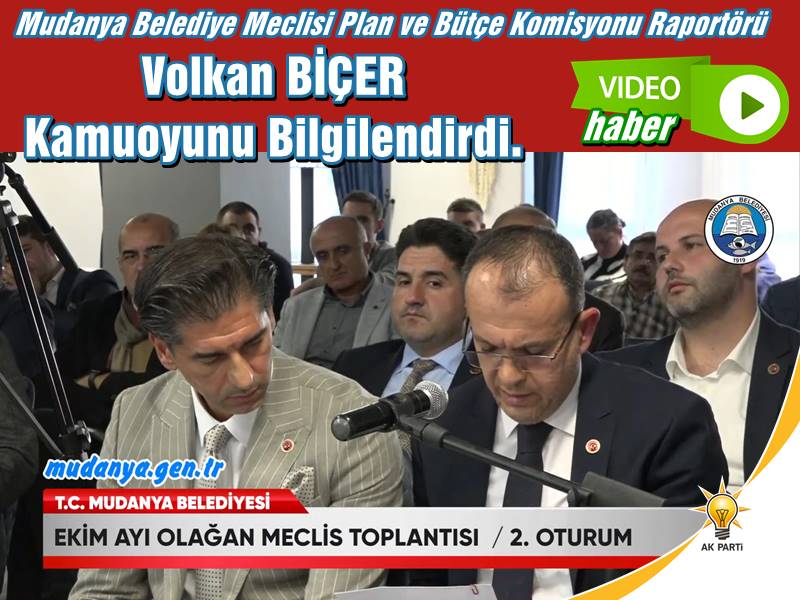 MECLİS ÜYESİ VOLKAN BİÇER BELEDİYE MECLİSİ'NDE ŞERH VE RED OYLARININ GEREKÇELERİNİ AÇIKLADI.