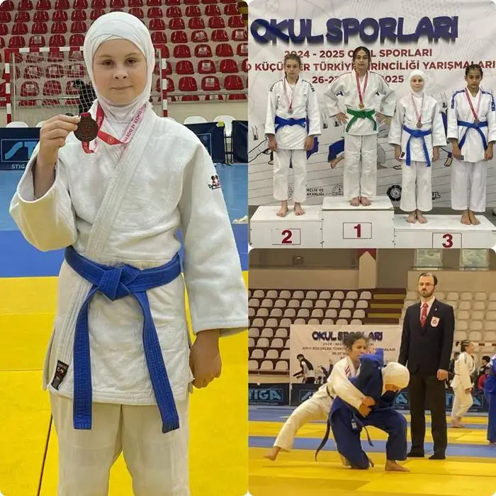 26-28 Nisan tarihleri arasında Amasya’da düzenlenen Okul Sporları Küçükler Türkiye Judo Şampiyonası’nda 44 kg kategorisinde Duru Şimşek ve 48 kg kategorisinde Lina Oyacı, üçüncülük kürsüsüne çıkarak madalya kazandı.