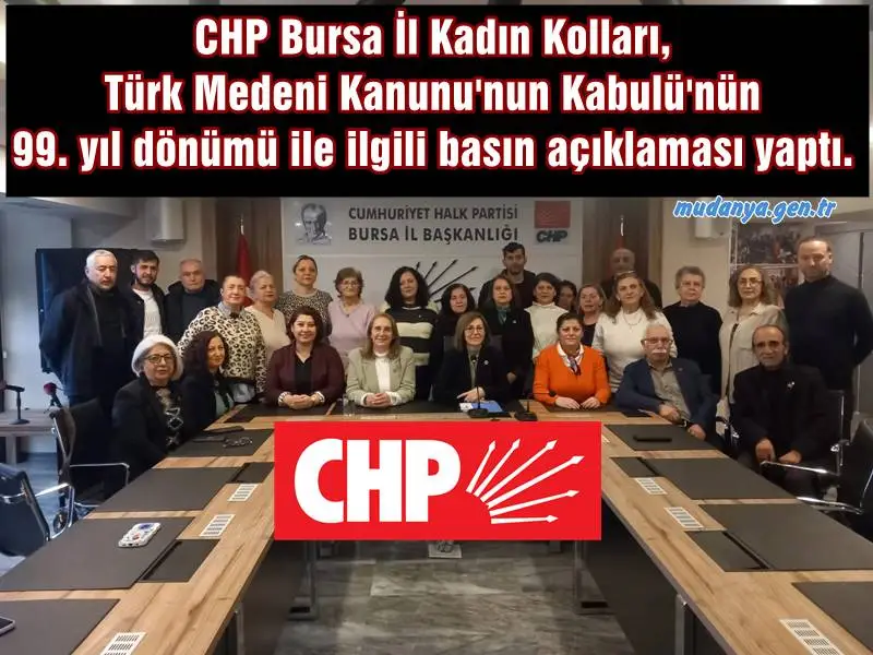 CHP Bursa İl Kadın Kolları: Daha çok eşitlik, adalet, demokrasi, hukuk için mücadeleye devam!