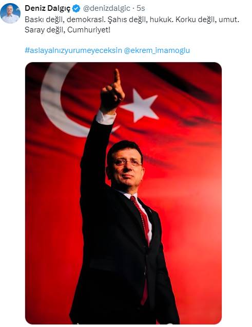 deniz dalgic ekrem imamoglu paylasimi