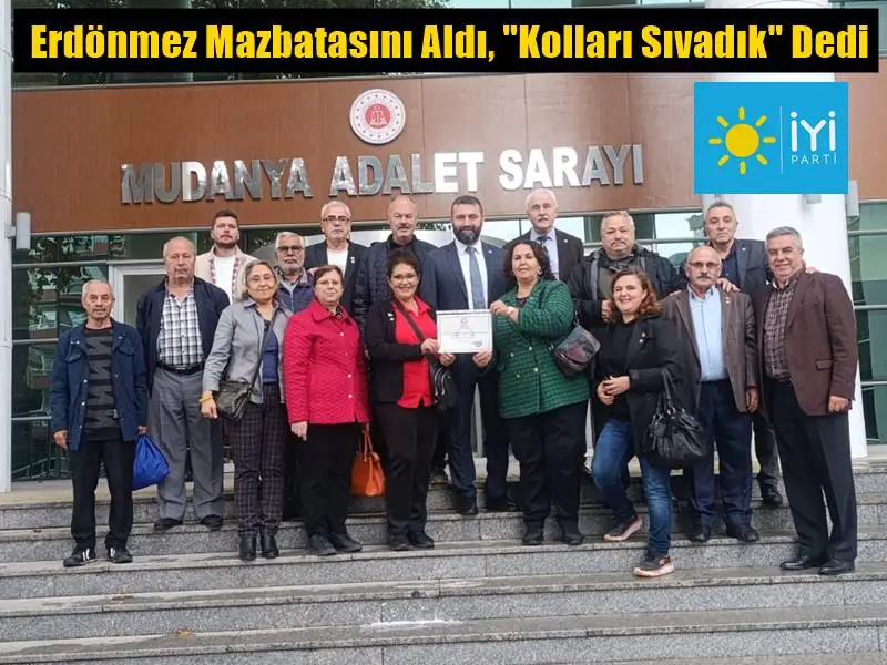 MUDANYA - Geçtiğimiz hafta gerçekleştirilen İYİ Parti Mudanya İlçe Başkanlığı kongresinde delegelerin tamamının oyunu alarak seçilen Ersin Erdönmez, ilçe seçim kurulundan mazbatasını alarak görevine resmen başladı