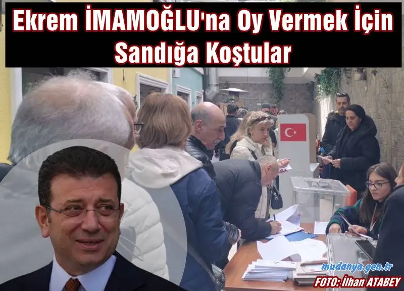 Cumhuriyet Halk Partisi'nde (CHP) tek adayın Ekrem İmamoğlu olduğu Cumhurbaşkanı adaylığı ön seçimi ülke genelinde bugün yapıldı.Mudanya'da uzun kuyruklar oluştu.
