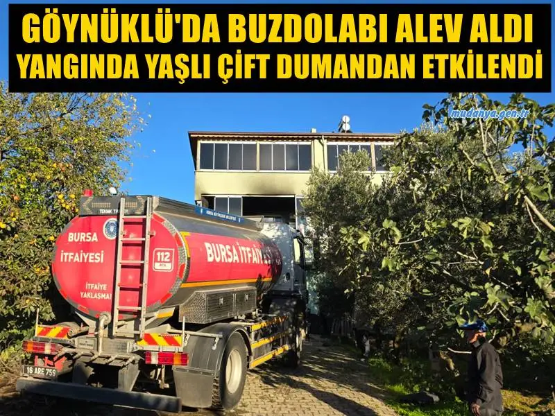 Mudanya'da Ev Yangını! 2 Kişi Dumandan Etkilendi, Hastaneye Kaldırıldı