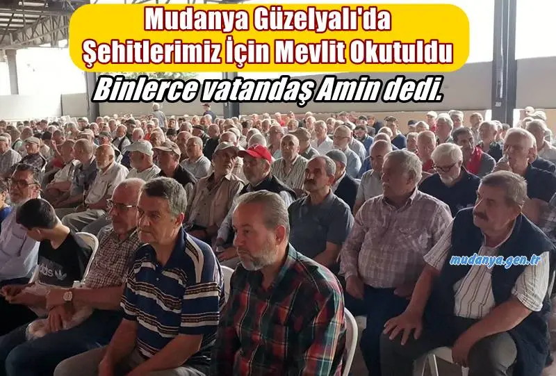 Mudanya Güzelyalı Burgaz Mahallesi Muhtarı Yüksel Kopuz ve Güzelyalı Sosyal Girişim Topluluğu tarafından düzenlenen programda, şehitler için dualar edildi.