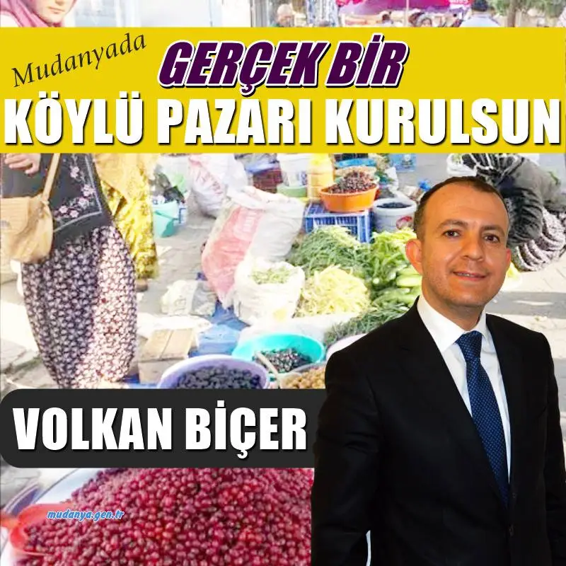 Mudanya Belediye Meclisi’nin AK Partili Üyesi Volkan Biçer, ilçede yerel üreticilere destek sağlayacak, yalnızca Mudanyalı üreticilerin ürün sattığı gerçek bir köylü pazarı kurulması gerektiğini söyledi.