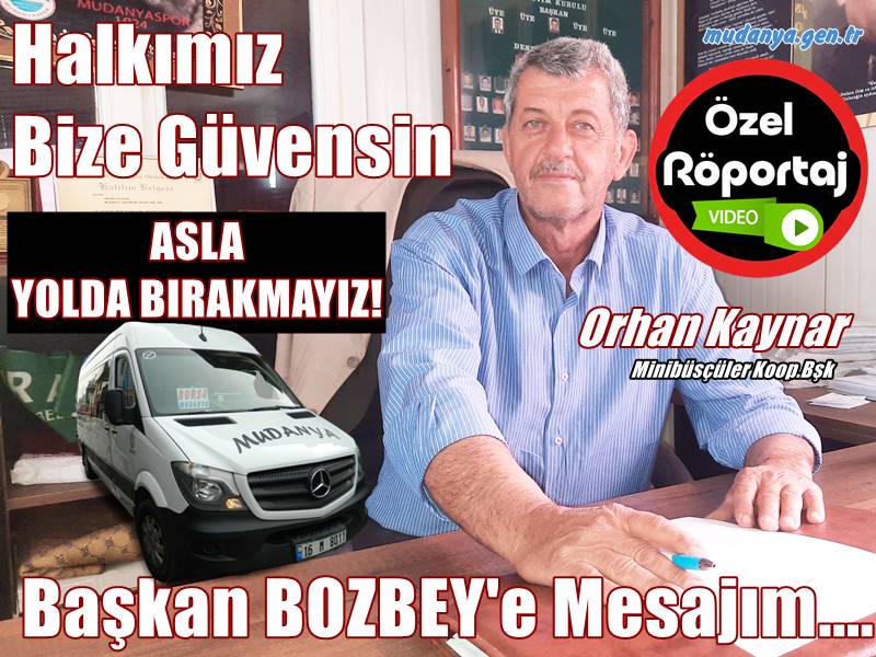 orhan kaynar mudanya minibüscüler kooperatif baskani