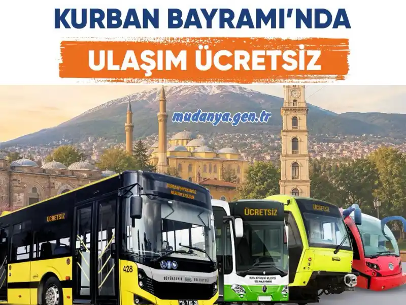 Bursa Büyükşehir Belediyesi, vatandaşların ziyaretlerini daha rahat gerçekleştirebilmesi için Kurban Bayramı’nda ulaşımı ücretsiz yapacak.