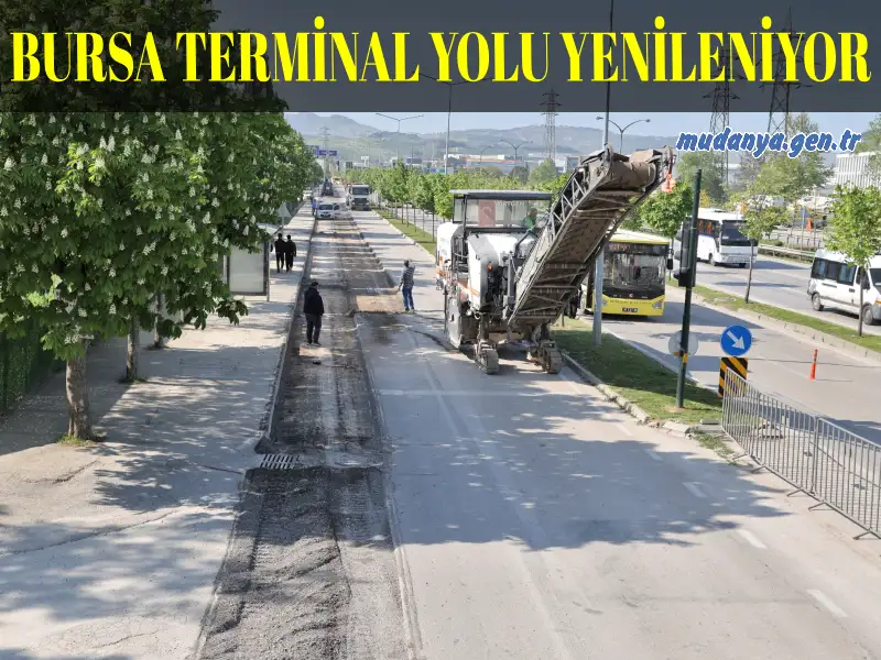 Bursa Şehirlerarası Otobüs Terminali Yolunda Asfalt Yenileme Çalışması Başladı