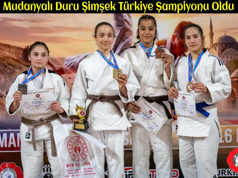 Mudanyalı Duru Şimşek Türkiye Şampiyonu Oldu