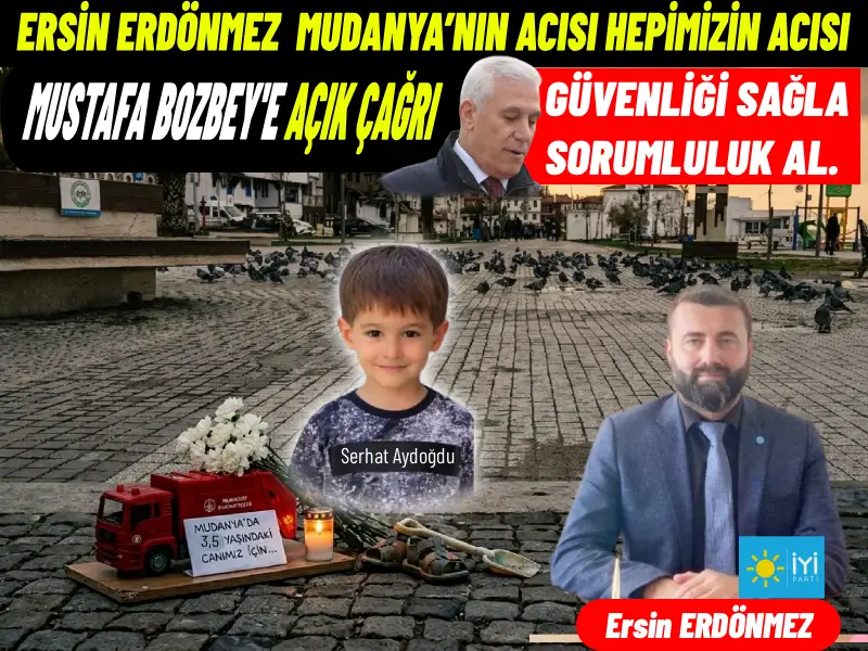 Geçtiğimiz hafta Mudanya Rıhtımı’nda yaşanan elim kaza sonrası minik Serhat’ın ailesini yalnız bırakmayan İYİ Parti, Mudanya ve Bursa kamuoyunu derinden üzen olayla ilgili sağduyulu bir açıklama yaptı