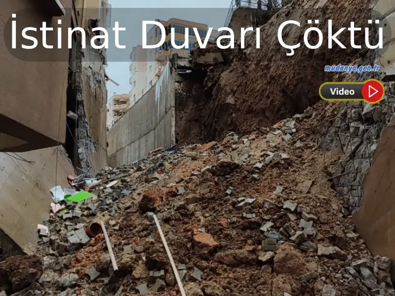 Mudanya Halitpaşa'da istinat duvarı çöktü