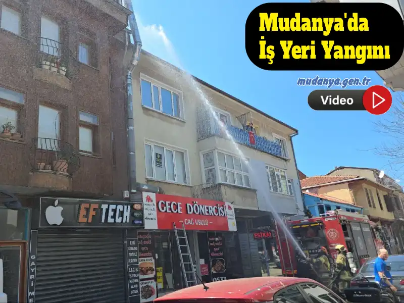 Mudanya'da İş Yeri Yangını: Kemalpaşa Caddesi'nde İtfaiye Müdahalesi
